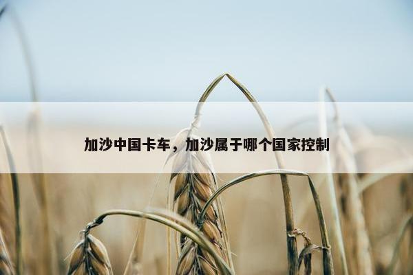 加沙中国卡车，加沙属于哪个国家控制
