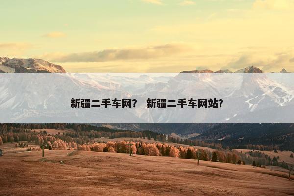 新疆二手车网？ 新疆二手车网站？