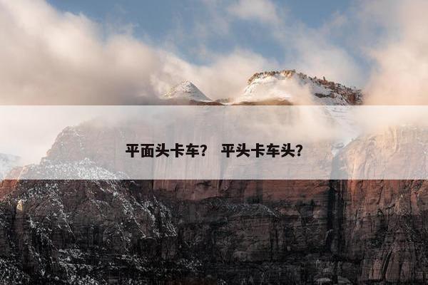 平面头卡车？ 平头卡车头？