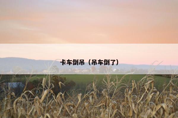 卡车倒吊（吊车倒了）