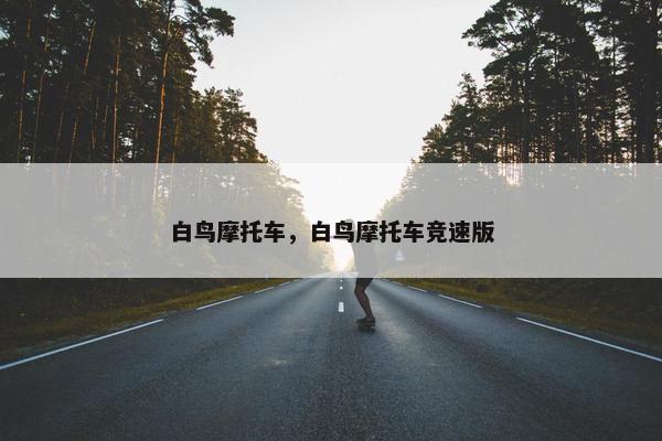 白鸟摩托车，白鸟摩托车竞速版