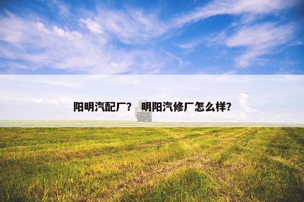 阳明汽配厂？ 明阳汽修厂怎么样？