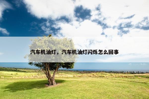 汽车机油灯，汽车机油灯闪烁怎么回事