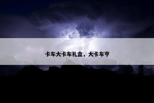 卡车大卡车礼盒，大卡车亨