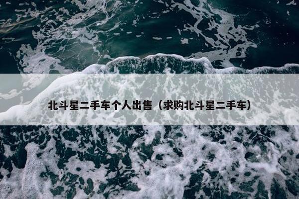 北斗星二手车个人出售（求购北斗星二手车）