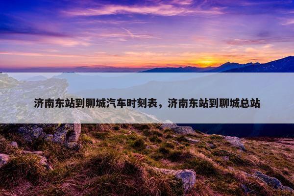 济南东站到聊城汽车时刻表，济南东站到聊城总站