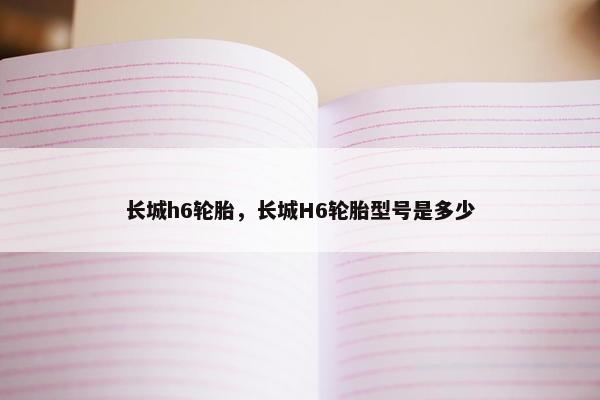 长城h6轮胎，长城H6轮胎型号是多少