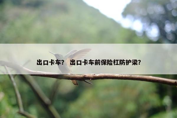 出口卡车？ 出口卡车前保险杠防护梁？