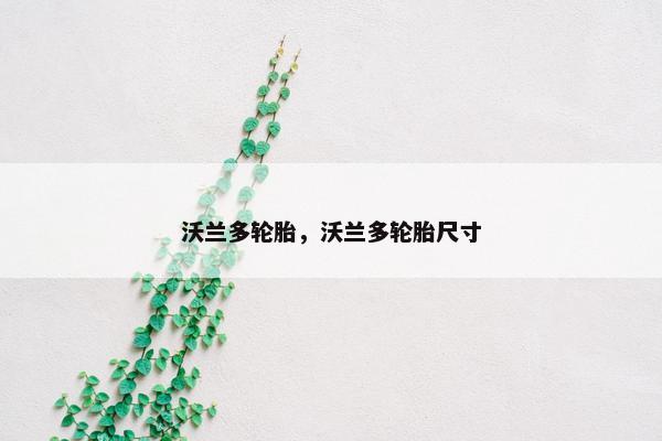 沃兰多轮胎，沃兰多轮胎尺寸