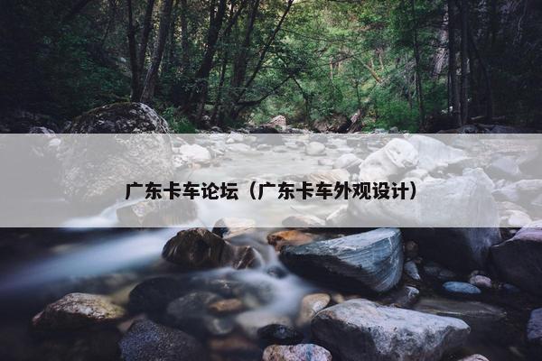 广东卡车论坛（广东卡车外观设计）