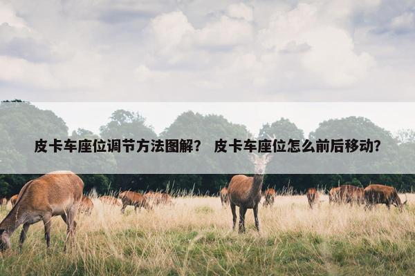 皮卡车座位调节方法图解？ 皮卡车座位怎么前后移动？