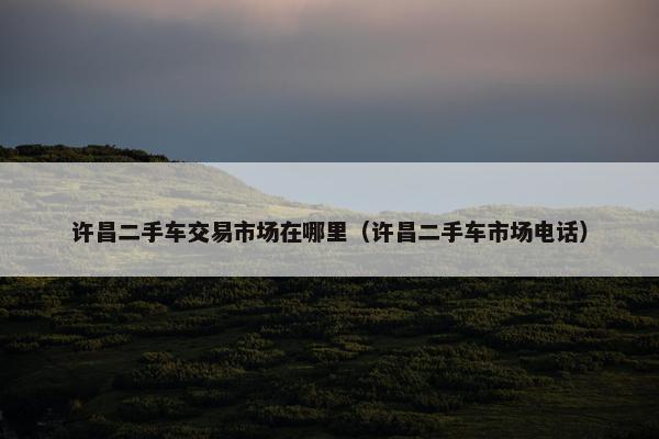许昌二手车交易市场在哪里（许昌二手车市场电话）