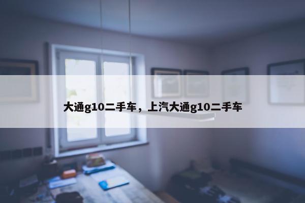 大通g10二手车，上汽大通g10二手车