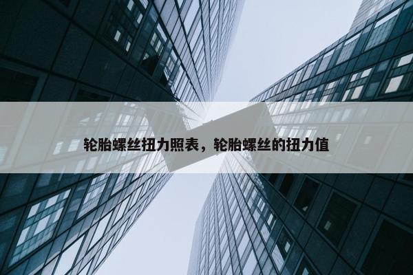 轮胎螺丝扭力照表，轮胎螺丝的扭力值
