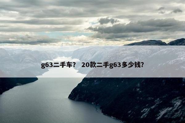 g63二手车？ 20款二手g63多少钱？