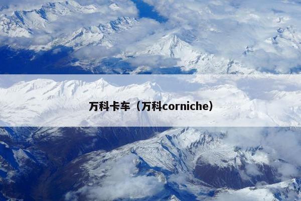 万科卡车（万科corniche）