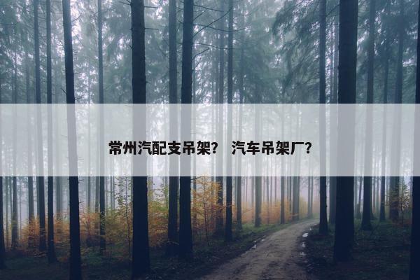 常州汽配支吊架？ 汽车吊架厂？