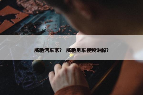 威驰汽车家？ 威驰用车视频讲解？