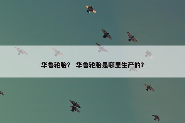 华鲁轮胎？ 华鲁轮胎是哪里生产的？