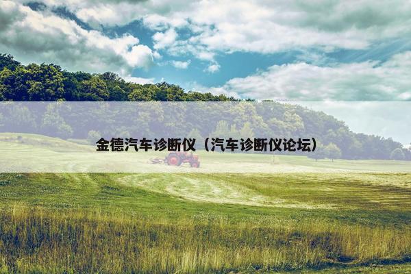 金德汽车诊断仪（汽车诊断仪论坛）