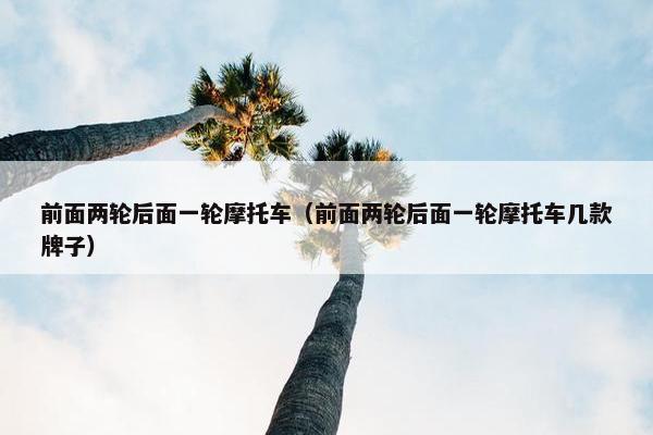 前面两轮后面一轮摩托车（前面两轮后面一轮摩托车几款牌子）