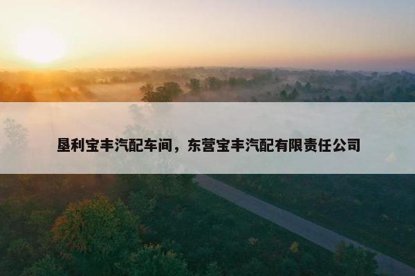 垦利宝丰汽配车间，东营宝丰汽配有限责任公司