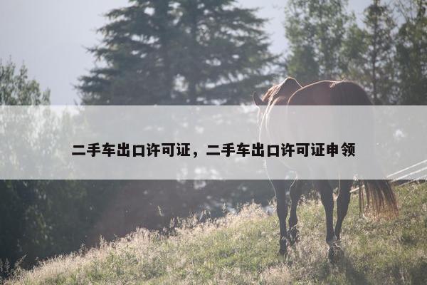 二手车出口许可证，二手车出口许可证申领