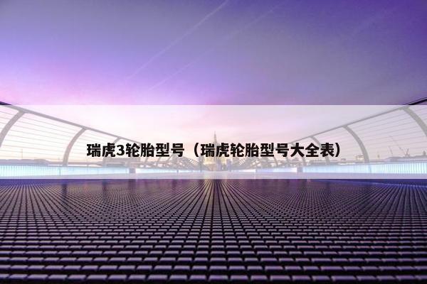 瑞虎3轮胎型号（瑞虎轮胎型号大全表）