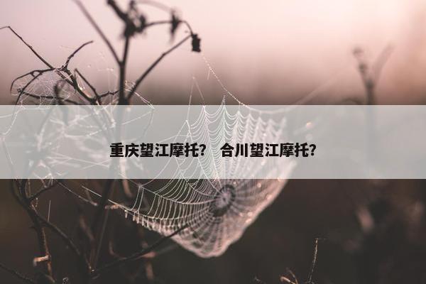 重庆望江摩托？ 合川望江摩托？