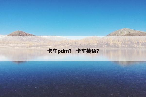 卡车pdm？ 卡车英语？
