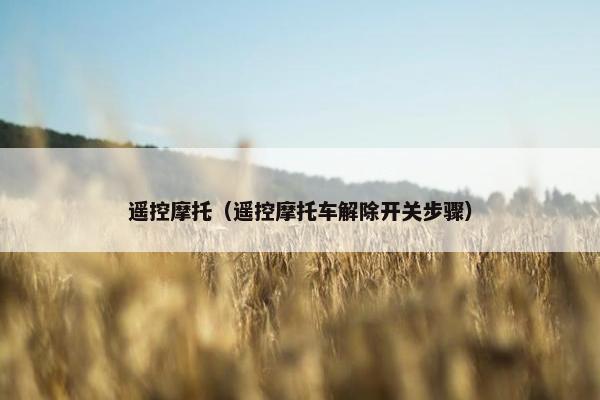 遥控摩托（遥控摩托车解除开关步骤）