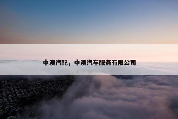 中澳汽配，中澳汽车服务有限公司