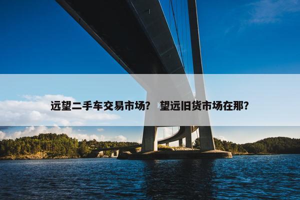 远望二手车交易市场？ 望远旧货市场在那？