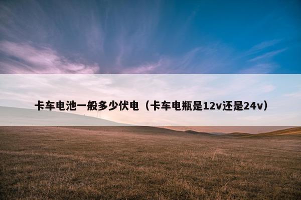 卡车电池一般多少伏电（卡车电瓶是12v还是24v）