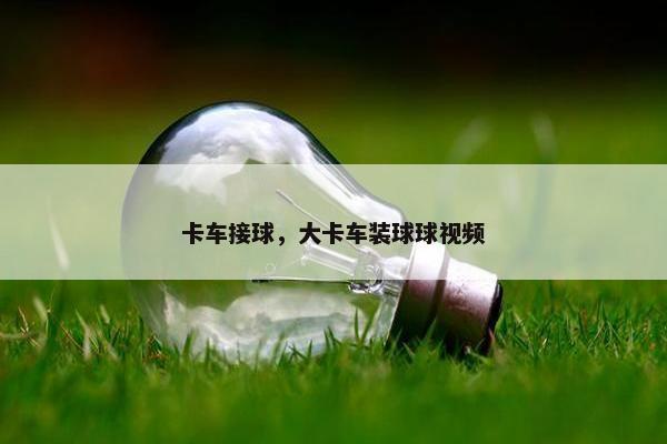 卡车接球，大卡车装球球视频