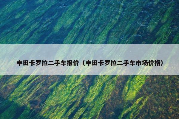 丰田卡罗拉二手车报价（丰田卡罗拉二手车市场价格）