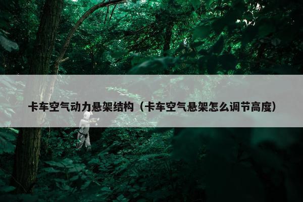 卡车空气动力悬架结构（卡车空气悬架怎么调节高度）