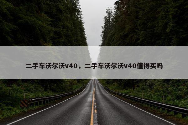 二手车沃尔沃v40，二手车沃尔沃v40值得买吗