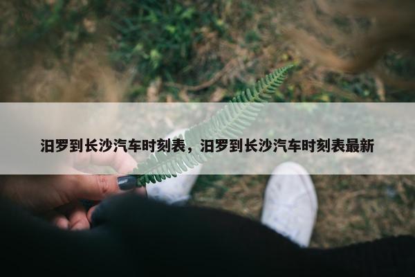 汨罗到长沙汽车时刻表，汨罗到长沙汽车时刻表最新