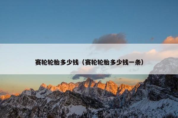 赛轮轮胎多少钱（赛轮轮胎多少钱一条）