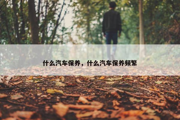 什么汽车保养，什么汽车保养频繁