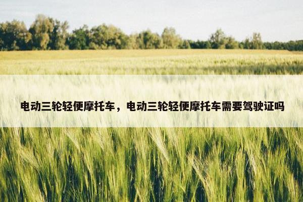 电动三轮轻便摩托车，电动三轮轻便摩托车需要驾驶证吗