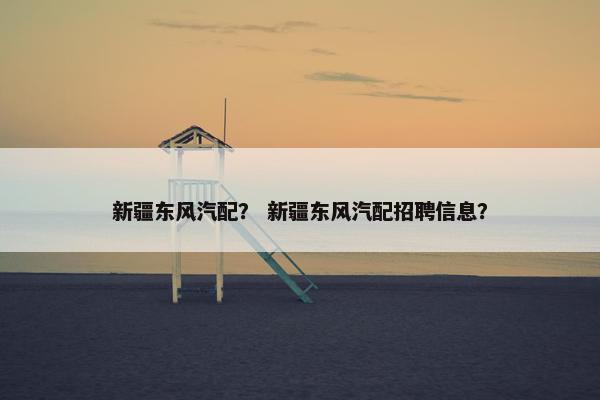 新疆东风汽配？ 新疆东风汽配招聘信息？