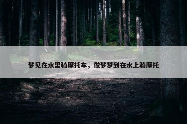 梦见在水里骑摩托车，做梦梦到在水上骑摩托