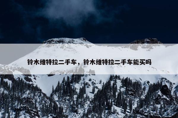 铃木维特拉二手车，铃木维特拉二手车能买吗