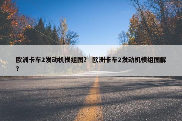 欧洲卡车2发动机模组图？ 欧洲卡车2发动机模组图解？