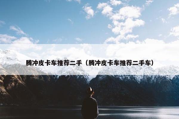 腾冲皮卡车推荐二手（腾冲皮卡车推荐二手车）