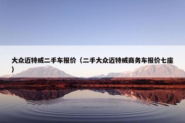 大众迈特威二手车报价（二手大众迈特威商务车报价七座）