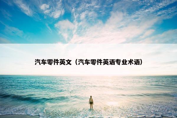 汽车零件英文（汽车零件英语专业术语）