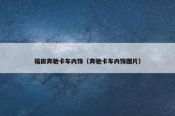 福田奔驰卡车内饰（奔驰卡车内饰图片）